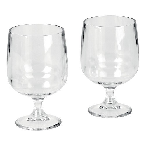     
                
                
    Set of 2 stackablestemmed acrylic glasses 250 ml - CF12564
