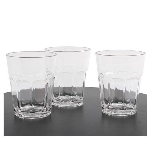  Set of three 300ml polycarbonate orangeade glasses - CF12568 