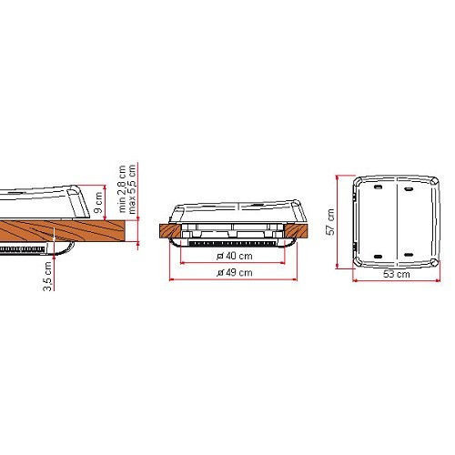  FIAMMA Vent F Pro 40 x 40 cm rooflight - CF12624-5 