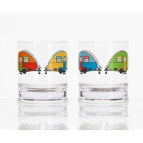  Bicchieri Camper Smile "caravan" - venduti in coppia - CF13240 