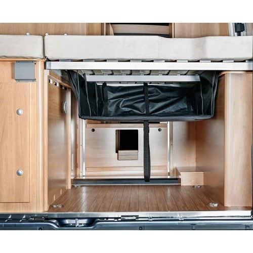 Zoombox 2, la boite de rangement sous le lit, hauteur : 65cm, largeur :  25cm, Porte objet, Assiette en mélamine et article cuisine, Accessoires  Camping-car