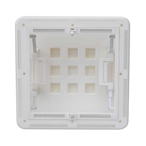  Chantal white handle skylight 40x40 cm with fly screen and blackout blind - CF13879 