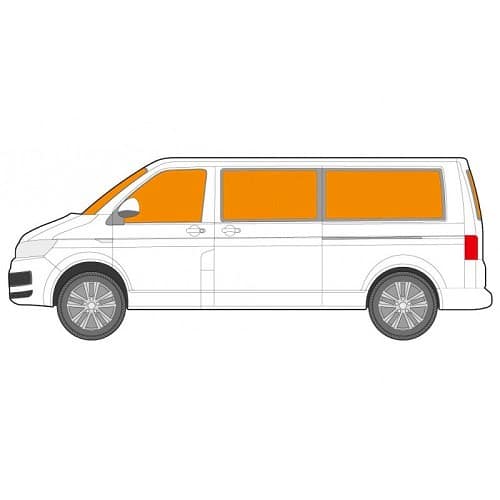  Insulating windshield and side window curtain for VW T7 - 7 layers - CF13998-4 