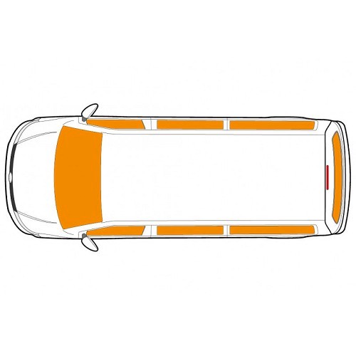  Cortina isolante do para-brisas e das janelas laterais para VW T7 - 7 camadas - CF13998-5 
