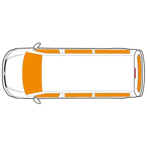  Insulating windshield and side window curtain for VW T7 - 7 layers - CF13998-5 