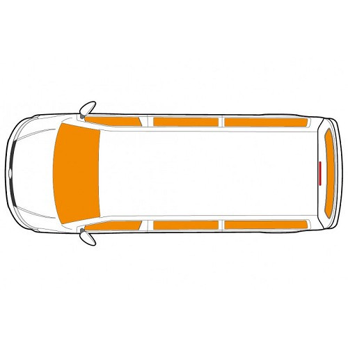 Insulating windshield and side window curtain for VW T7 - 7 layers - CF13998