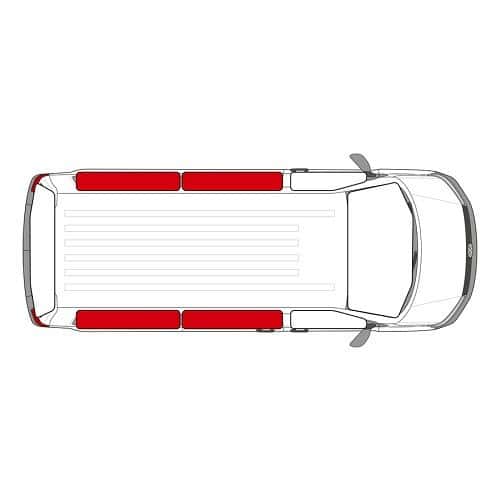  Jeu 4 rideaux isolants intérieur fenêtres cellule VW T6 court Multivan Caravelle California - CF14002-6 