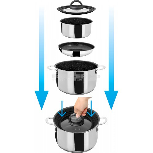 ACADEMY NG 7 1 Ø 22 cm saucepan set - CF14226