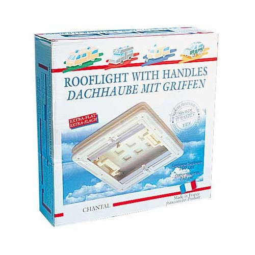 Chantal 40x40 cm skylight with translucent handle and insect screen - CF14460