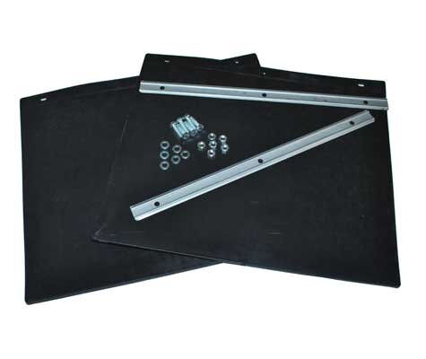 Lot De 2 Bavettes Anti-éclaboussures Pour Camions - 600 X 300 Mm, PVC Renforcé, Avec Rails