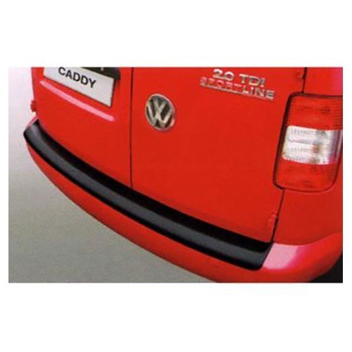  Protección paragolpes trasero negro para VW CADDY entre 2004 y 2015 para parachoques pintados - CG10974 