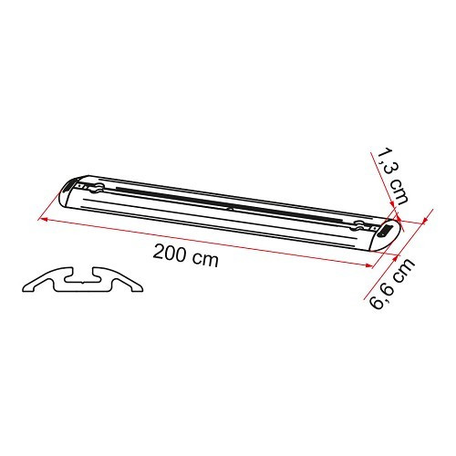  Rails 200 cm for hanging motorcycle 200 cm GARAGE BARS PREMIUM FIAMMA-sold by 2 - CP10108-2 