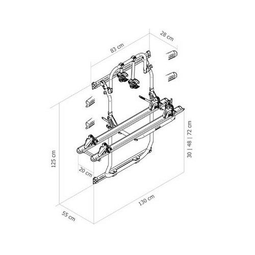 Van Elite XT Black THULE portabici a doppia porta per Fiat Ducato dal 2007 - CP10415