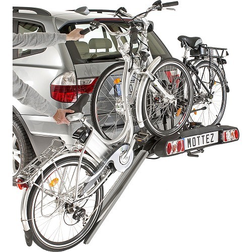  Fahrradträger auf Anhängerkupplung 2 Elektrofahrräder Zeus-V2 A028P2  Mottez - CP10452 