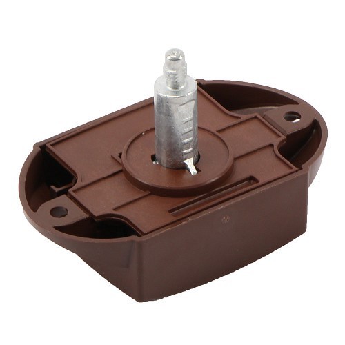 Brown push-lock lock case - notched version - CQ10071