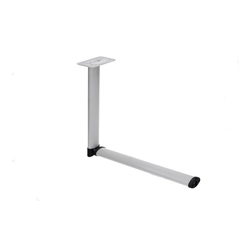  Folding half-height silver table leg - Total height: 675 mm - CQ10286 