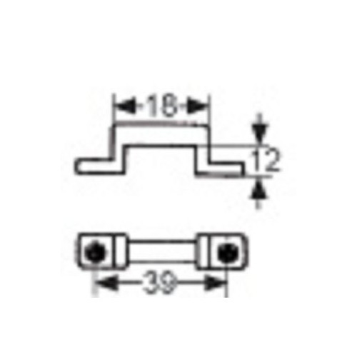 Ponte di montaggio in plastica marrone 39 mm - CQ10295