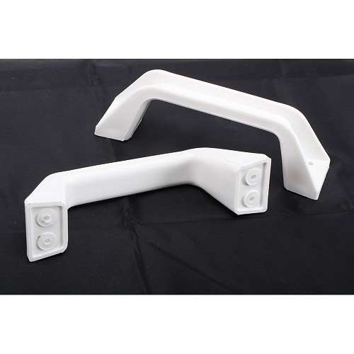 Set di 2 maniglie bianche con interasse 150 mm - 4 fori - senza coprivite - CQ10377