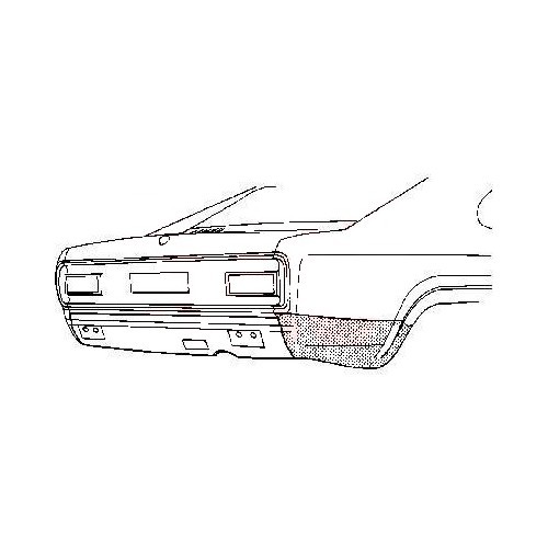  Rechter achtervleugel hoek voor Ford Capri 2 en 3 (1974-1986) - CR10506 