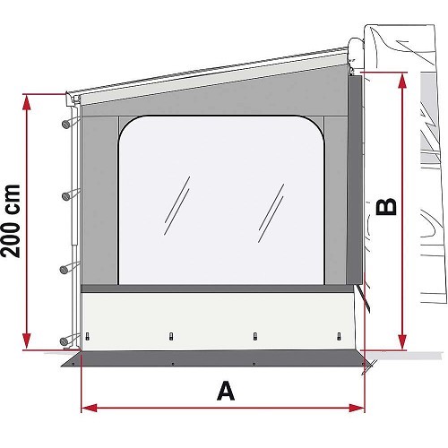  Panel lateral SIDE W PRO F45S Van Fiamma - CS10330-1 