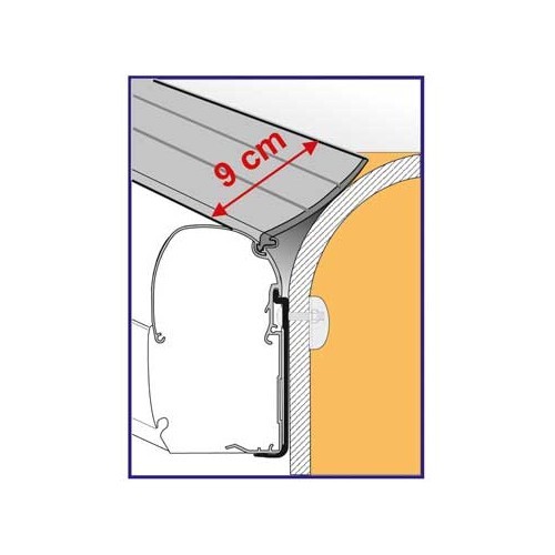     
                
                
    Joint d'étanchéité RAIN GUARD L Fiamma - stores Fiamma - L: 9 cm - au mètre - CS10739
