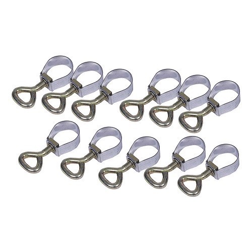  Set of 10 butterfly clamps - tube Ø 21-23 mm - CS10778 