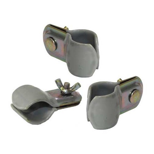  Set of 3 clamps with rubber protection 19-22 mm. For tube Ø 19-22 mm. - CS10782 