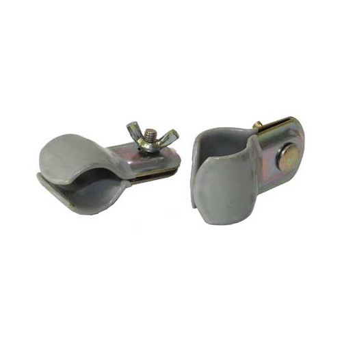  Set of 2 clamps with rubber protection. For Ø 25-28 mm tube. - CS10783 