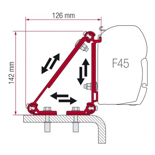  Adapter KIT MULTI voor Fiamma F45S rolgordijnen - CS10802 