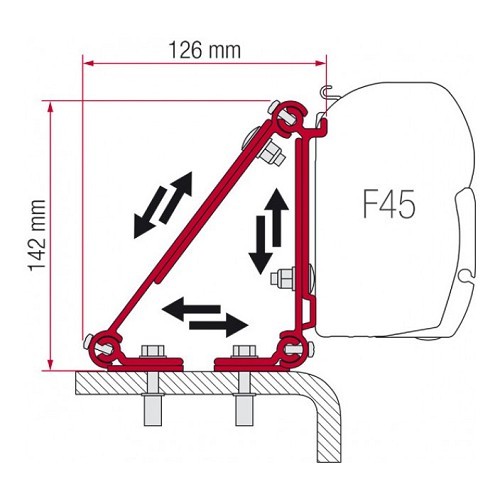     
                
                
    MULTI KIT adaptor for Fiamma F45S awning - CS10802
