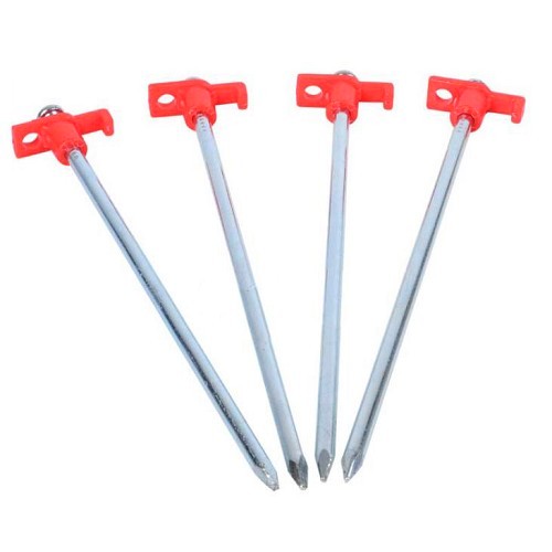  Kit of 4 steel nail stakes with plastic head L: 25 cm - stony ground - CS10819 