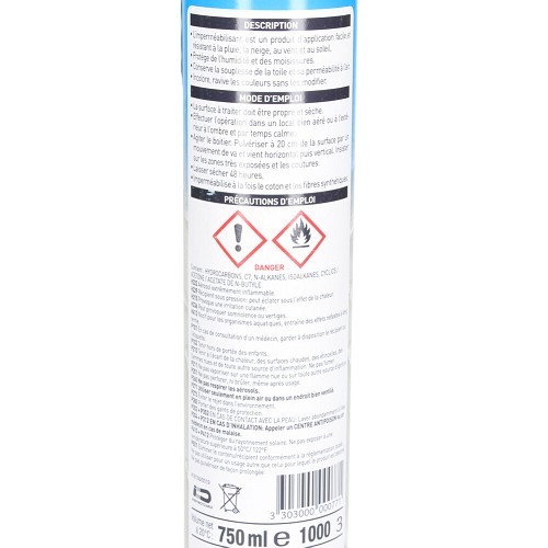  Spray impermeabilizante para tendas, toldos e coberturas - 750ml - CS11563-1 