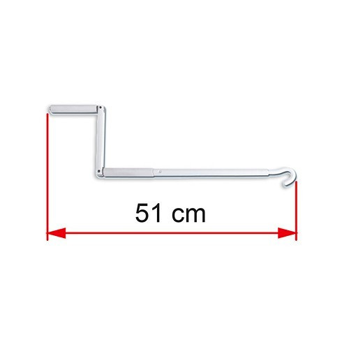  CRANK HANDLE SHORT 51 cm slinger voor Fiamma mini-vans luifel - CS11621-1 