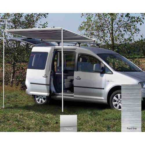  F35 PRO 180 awning with grey case and feet Royal Grey fabric Fiamma - CS11719 