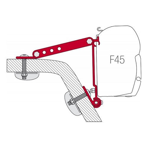 Adattatore KIT WALL ADAPTER per tendalino F45S FIAMMA - CS11813 