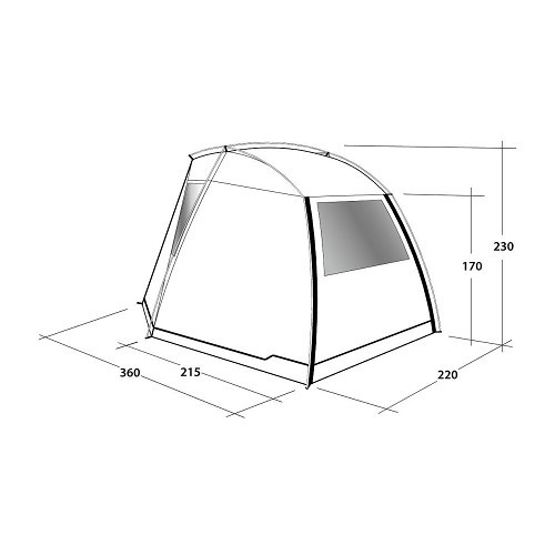  Tente hayon Van Wood-Crest OUTWELL - 220x230x360 cm - CS12351-7 