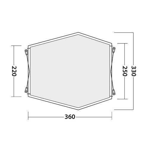  Tente hayon Van Wood-Crest OUTWELL - 220x230x360 cm - CS12351-8 