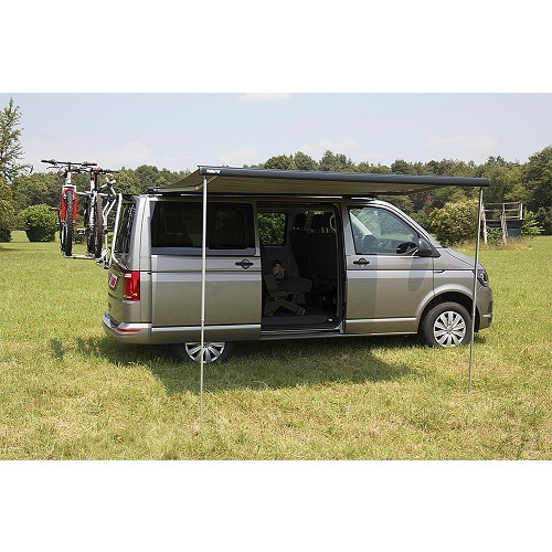  F40 Van 270 awning with black case and legs Royal Grey Fiamma fabric - CS12438-1 