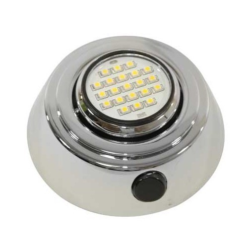  Multi-directional 10-15.2V chrome-plated LED spotlight + switch - CT10162 