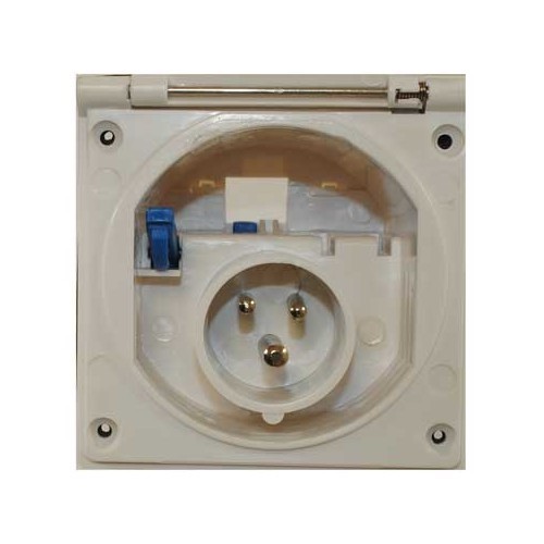  CEE17 16A recessed male socket - male connection - white case - CT10208-1 