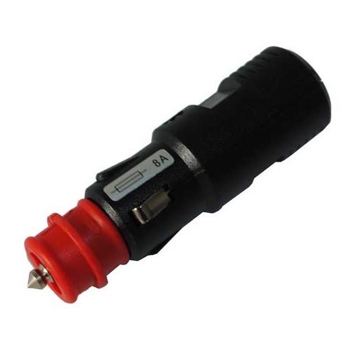  12V Universal plug 8AØ 12-21 mm with fuse - CT10226 