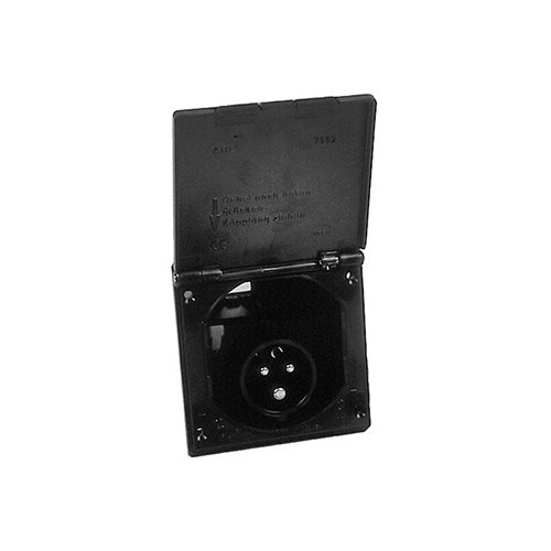  CEE17 16A recessed male socket - male connection - black case - CT10408 