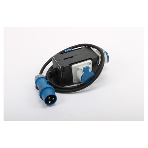 Presa tripla SCHUKO/CEE17 230V con cavo 1,5 m e spia luminosa - CT10471