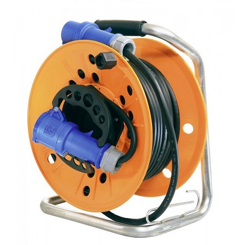  Extension cable reel 25 m CEE17 Male/Female with orange reel - CT10605 