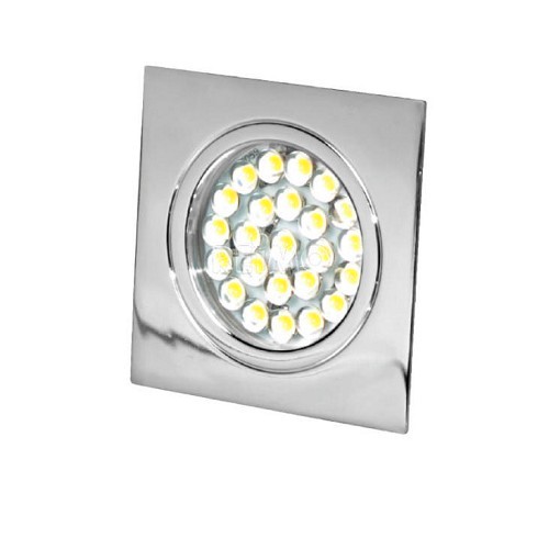  Fixed recessed spot lamp 24 LEDs 1.6 W 12 V - chromium metal - CT10744 