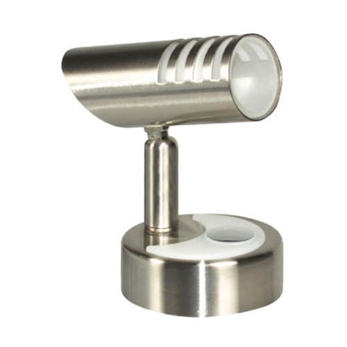     
                
                
    Spot orientable sur pied à led 1W - métal chromé brossé - 95x55x100 mm - interrupteur - CT10748
