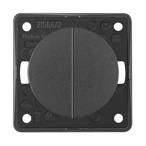     
                
                
    BERKER Double Anthracite Switch 12V/230V Integro - CT10770
