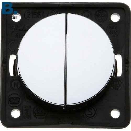     
                
                
    BERKER Double Matte Chrome Switch 12V/230V Integro - CT10771

