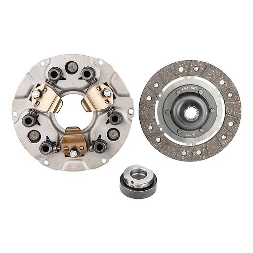  Clutch kit for 2cv from 1970 to 1982 - 18 splines disc and 3 fingers mechanism - CV10562 