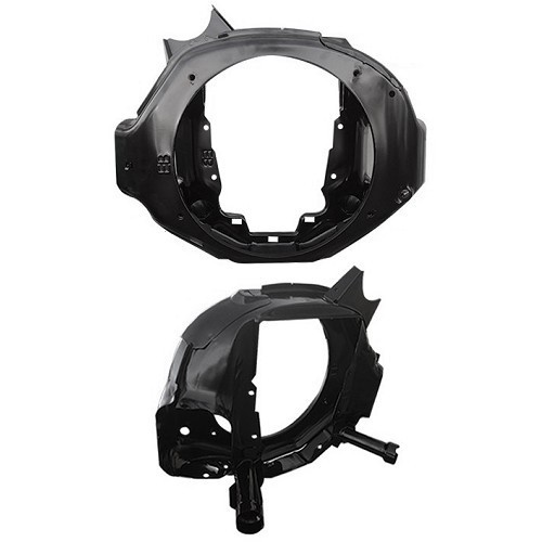  Complete air duct for DYANE and Acadiane with disc brakes - EPOXY Black - CV13352 